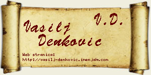 Vasilj Denković vizit kartica